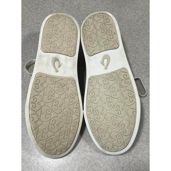 OluKai Women's Pehuea Li Shoe Size 7 Lace Up Sneaker Convertible Gray Tapa Mesh - Picture 7 of 11